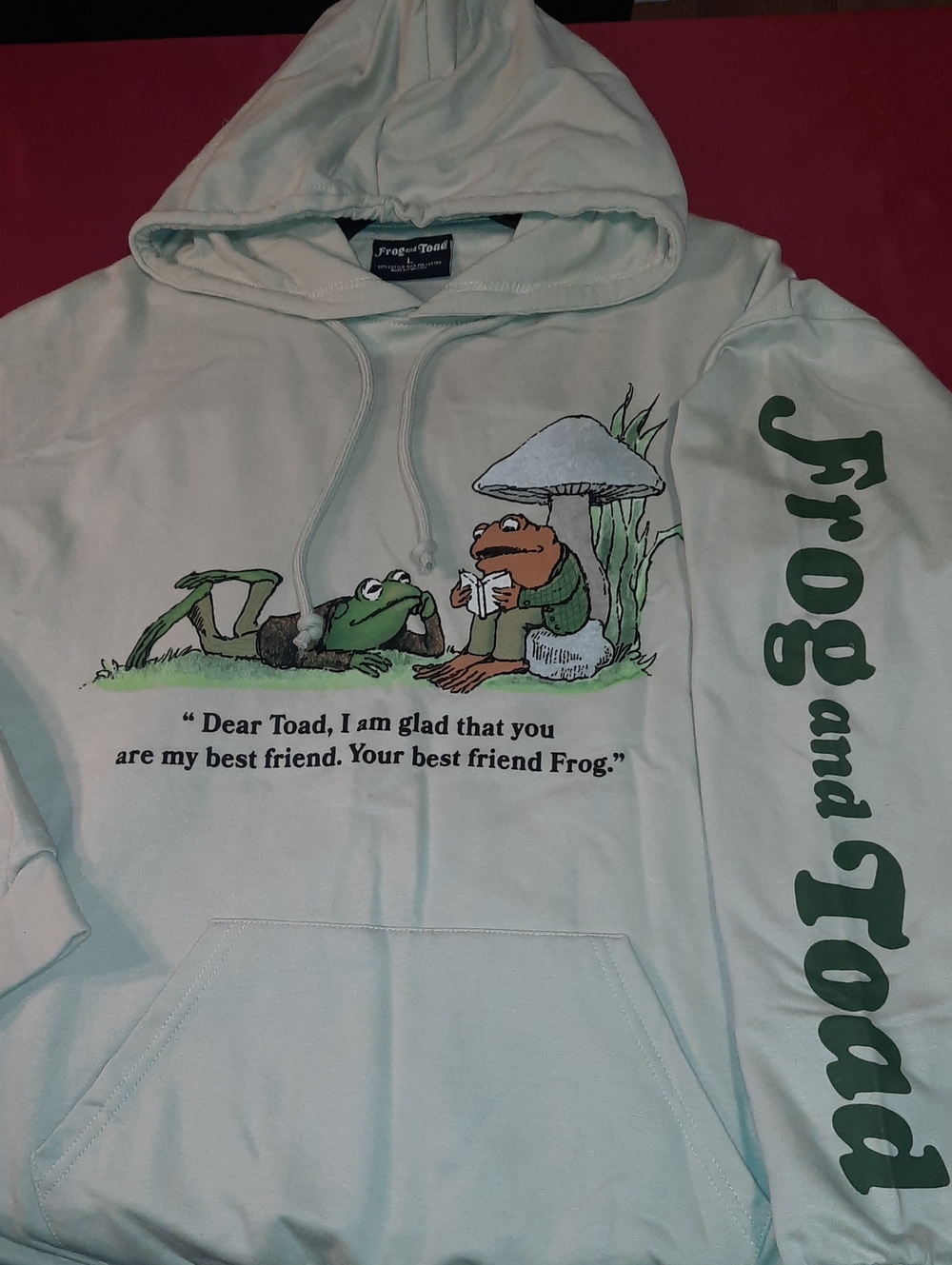 Frog and Toad Green Graphic Hoodie - Frog & Toad Mens Large